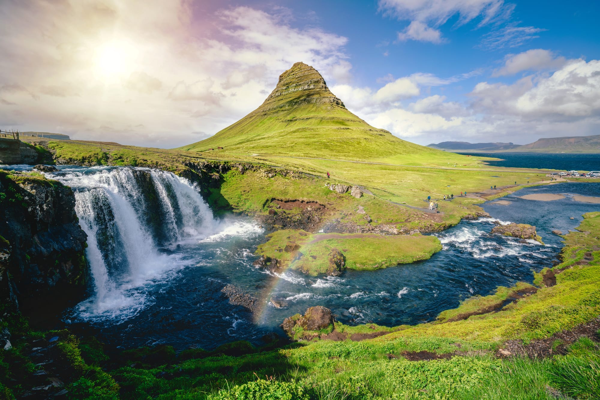 Scenic Waterfalls in Iceland